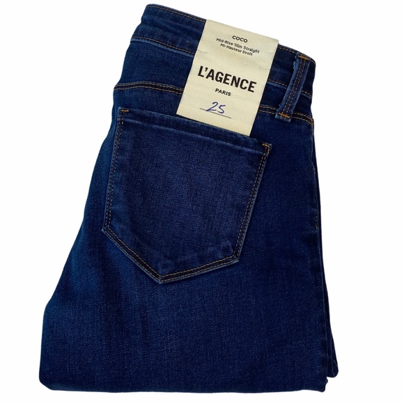 new L’Agence ♥︎ Coco Mid Rise Slim Straight Jeans - Picture 12 of 16